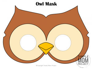 Free Owl Mask Templates for Kids - Simple Mom Project