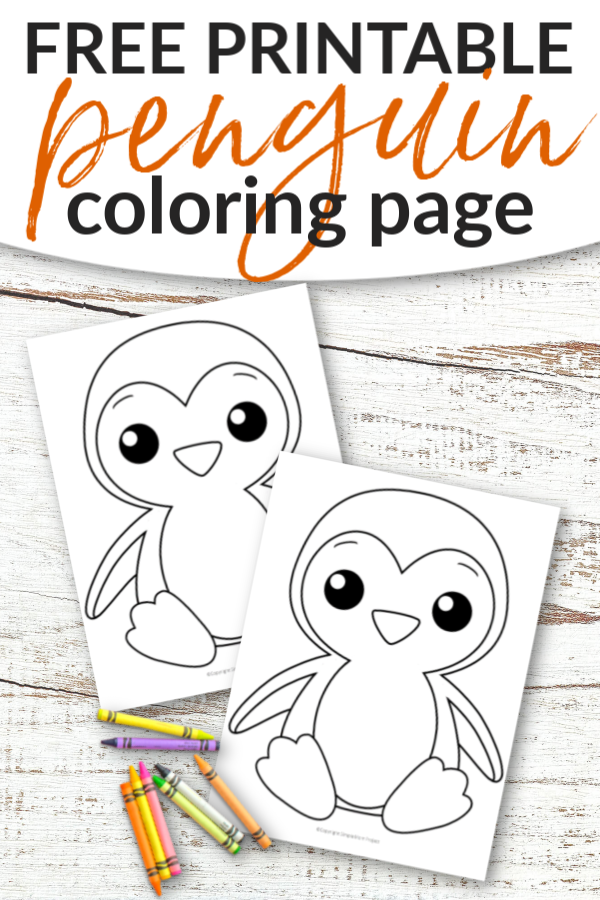 Free Printable Penguin Coloring Page Simple Mom Project