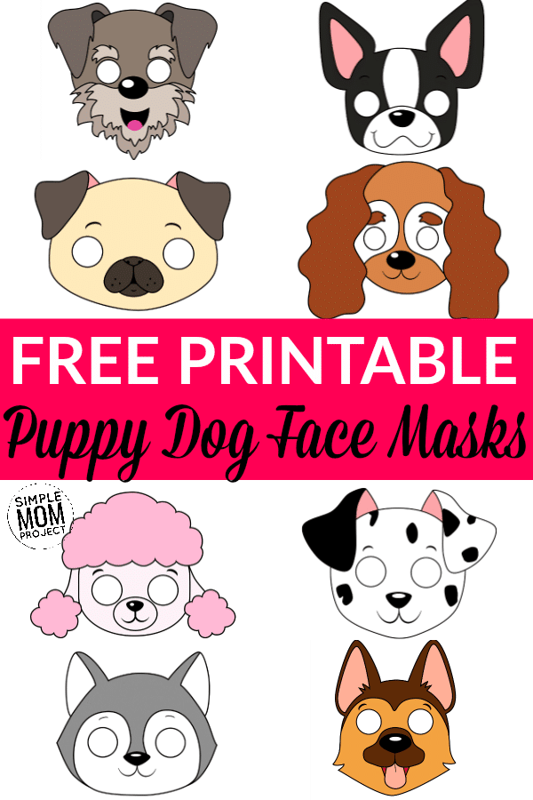 Free Printable Dog Face Mask Templates Simple Mom Project