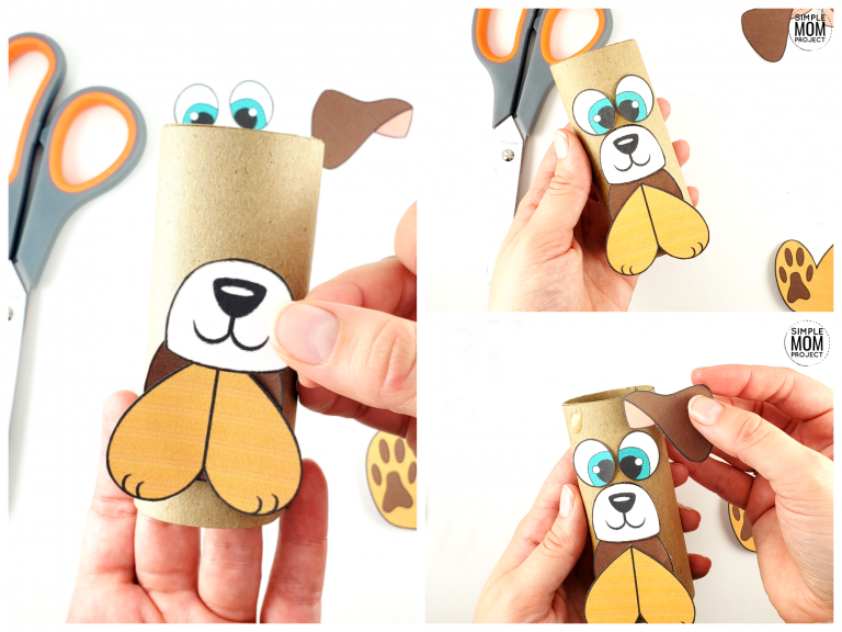 Toilet Paper Roll Dog Craft with Free Templates Simple Mom Project