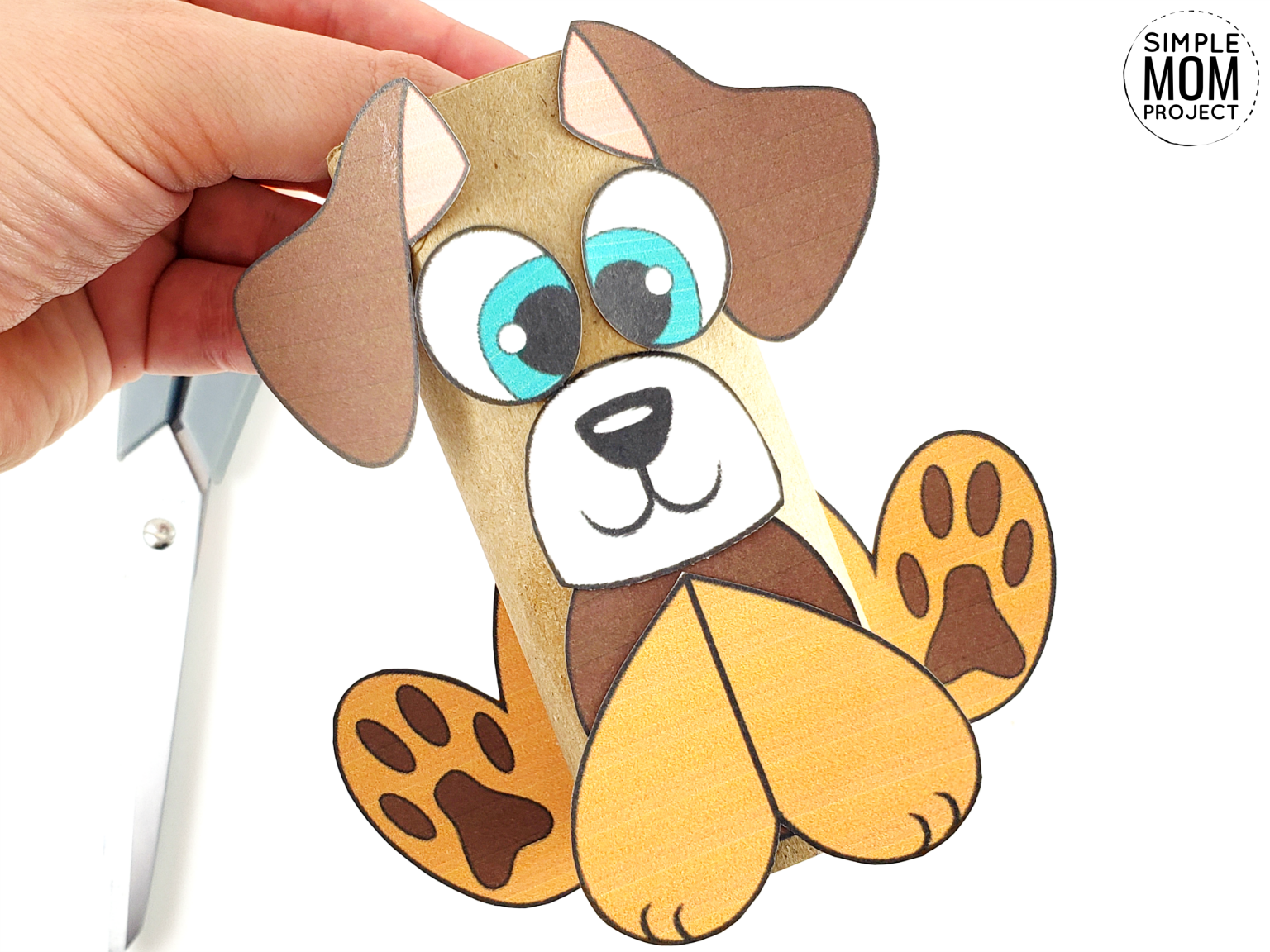 Toilet Paper Roll Dog Craft with Free Templates Simple Mom Project
