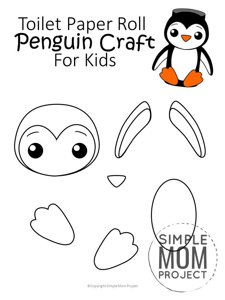 Toilet Paper Roll Penguin with FREE Printable Templates ...