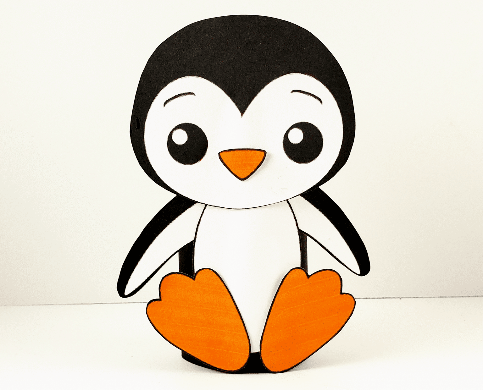 Toilet Paper Roll Penguin with FREE Printable Templates – Simple Mom Project