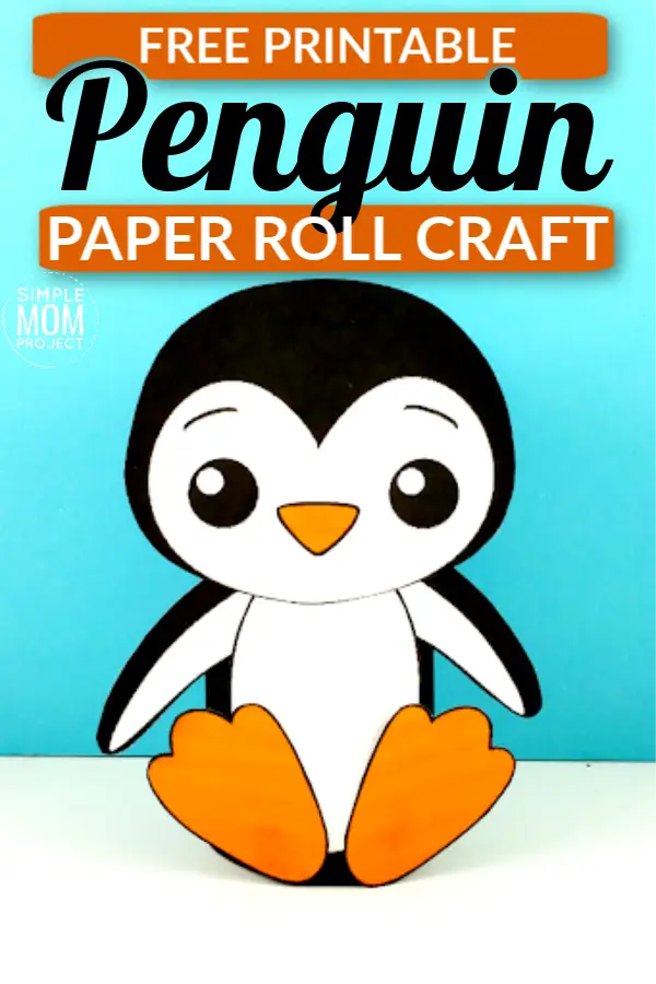 Click now to use our FREE printable penguin cut out template to make this cute and easy toilet paper roll penguin craft! This cardboard tube penguin is perfect for arctic unit studies with your preschool or kindergartner class! #penguin #toiletpapercrafts #penguincrafts #penguintemplate #penguintpcraft #SimpleMomProject