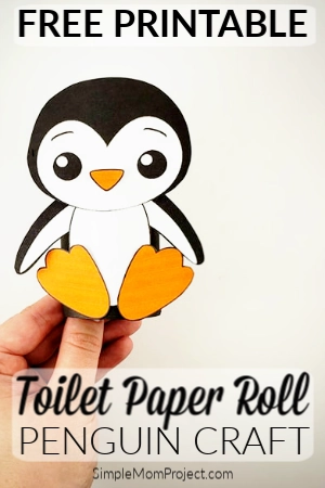 Toilet Paper Roll Penguin with FREE Printable Templates – Simple Mom ...