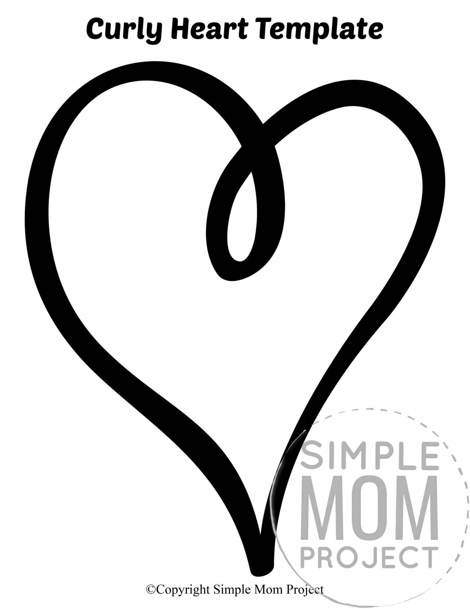 Free Printable Large Heart Shape Templates – Simple Mom Project