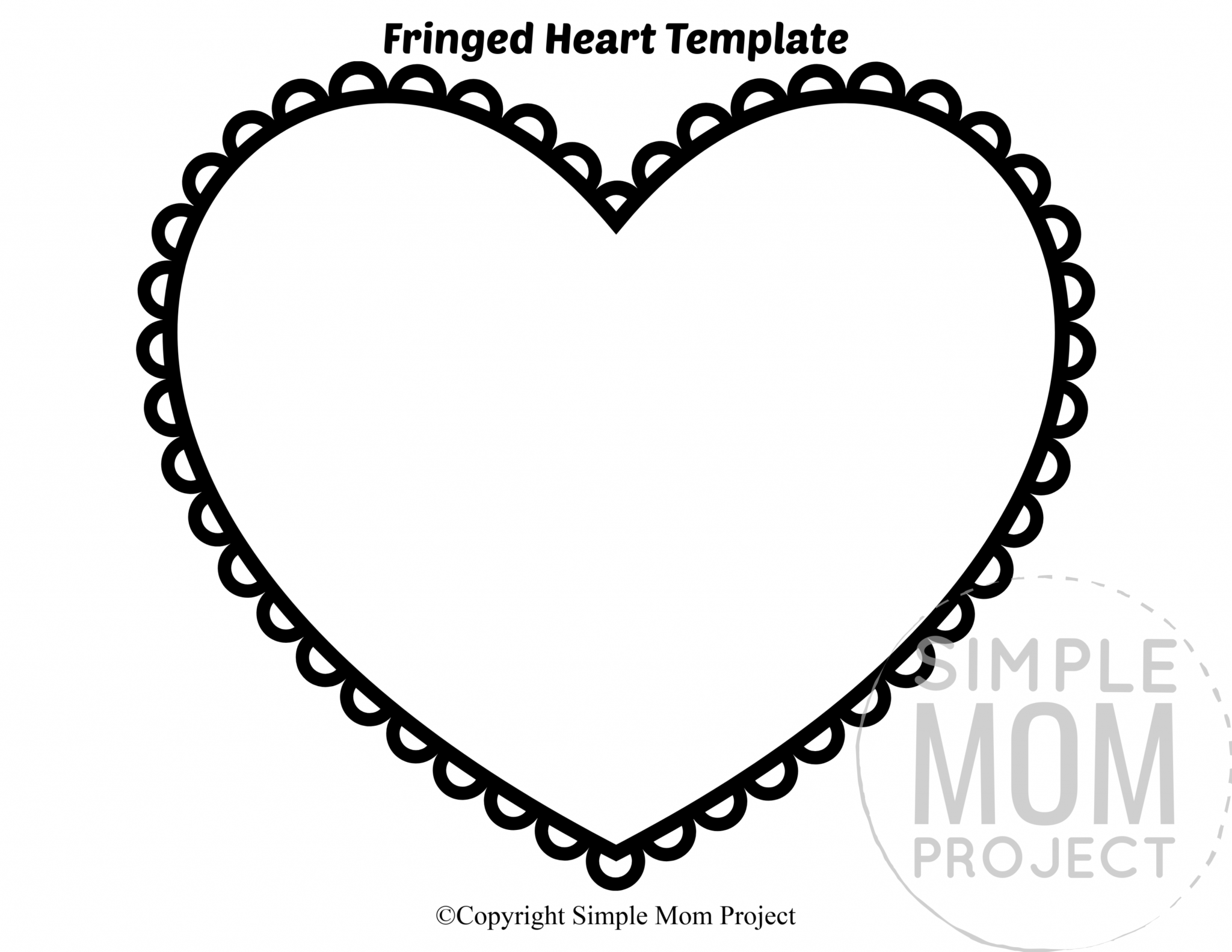 Free Printable Large Heart Shape Templates Simple Mom Project