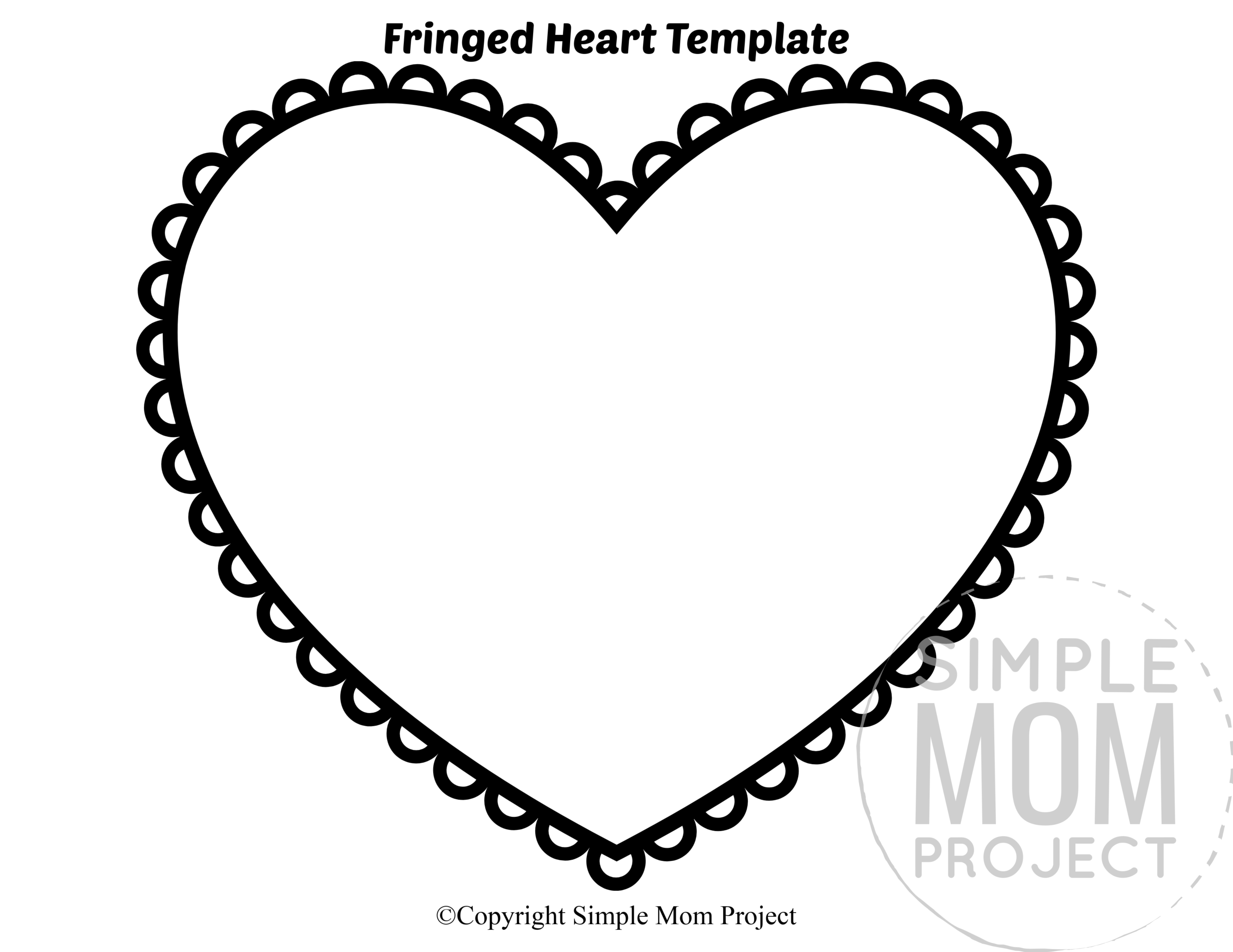 Extra Large Heart Template Printable