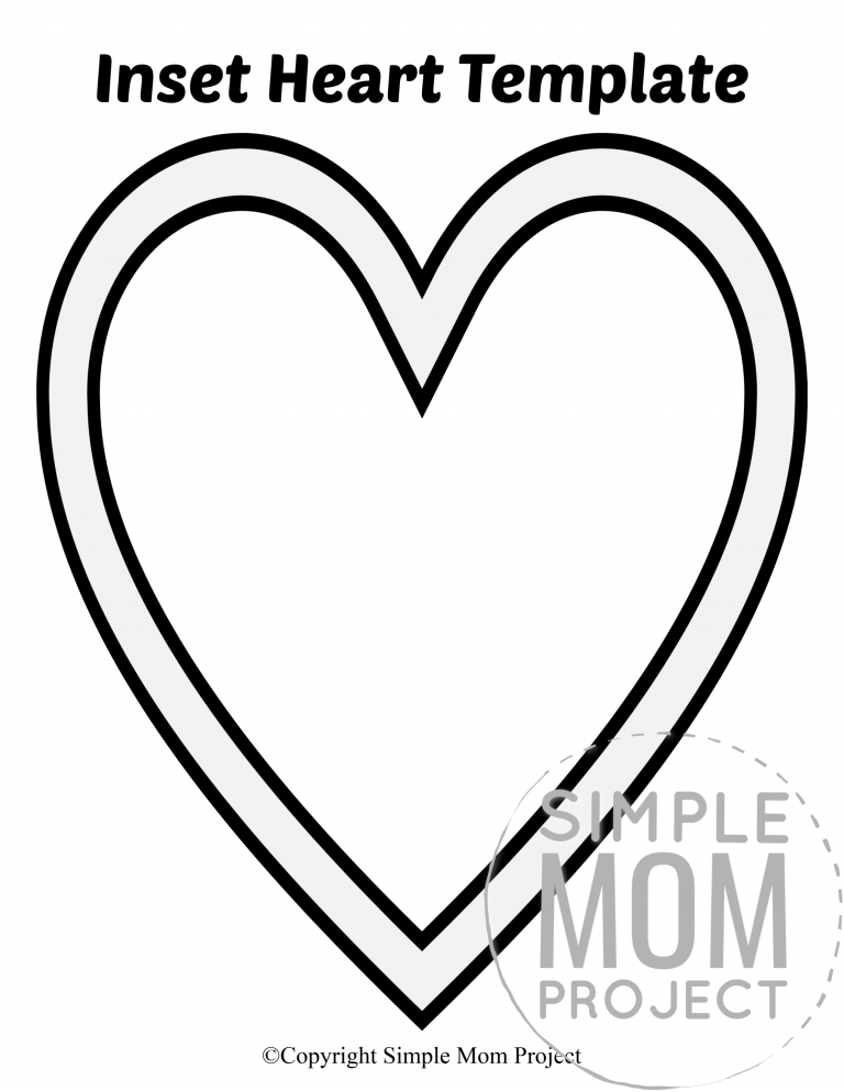 Free Printable Large Heart Shape Templates – Simple Mom Project