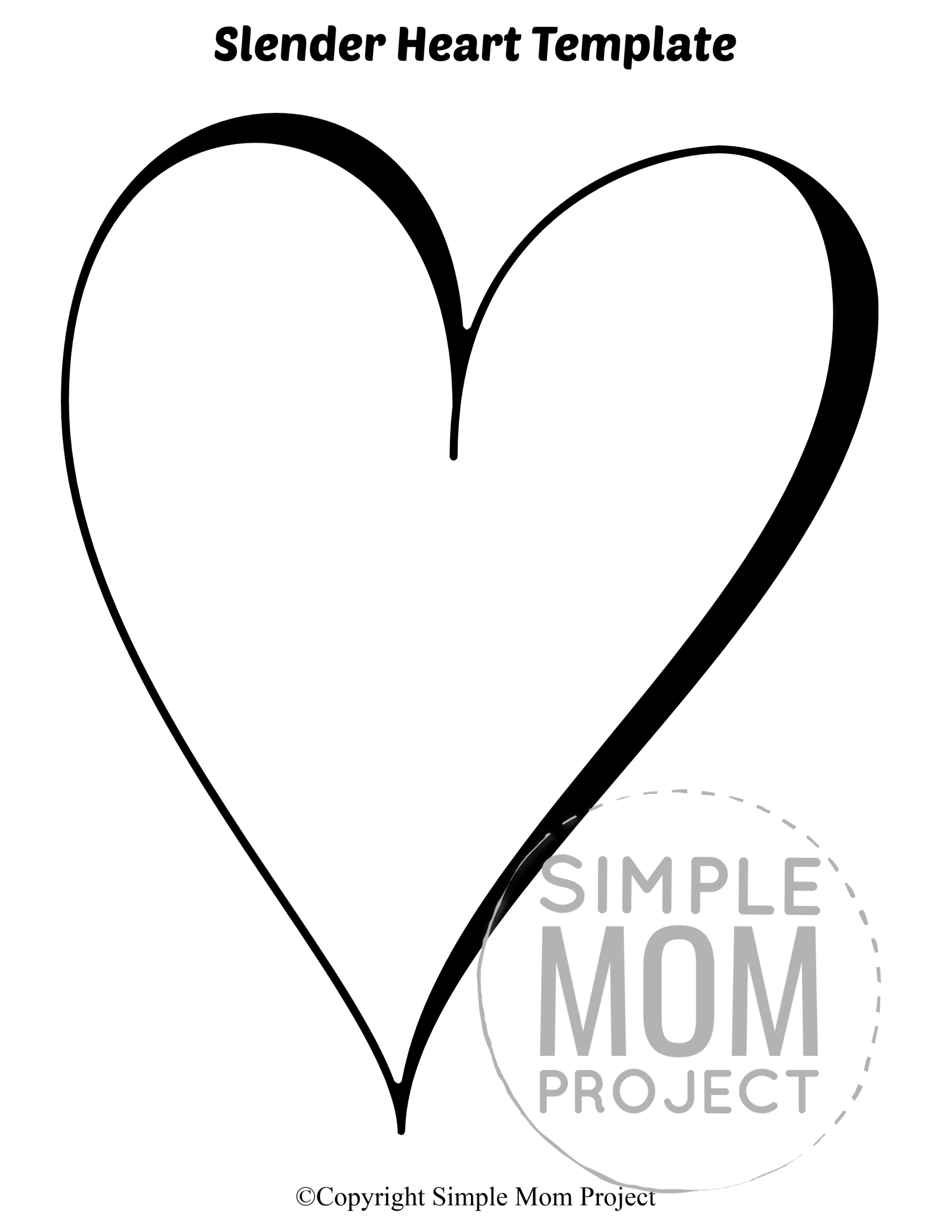 Download Free Printable Large Heart Shape Templates Simple Mom Project