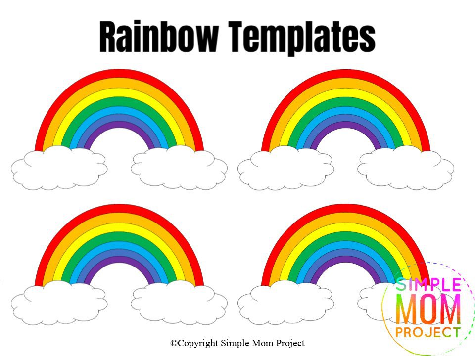 Rainbow Template For Preschoolers from simplemomproject.com