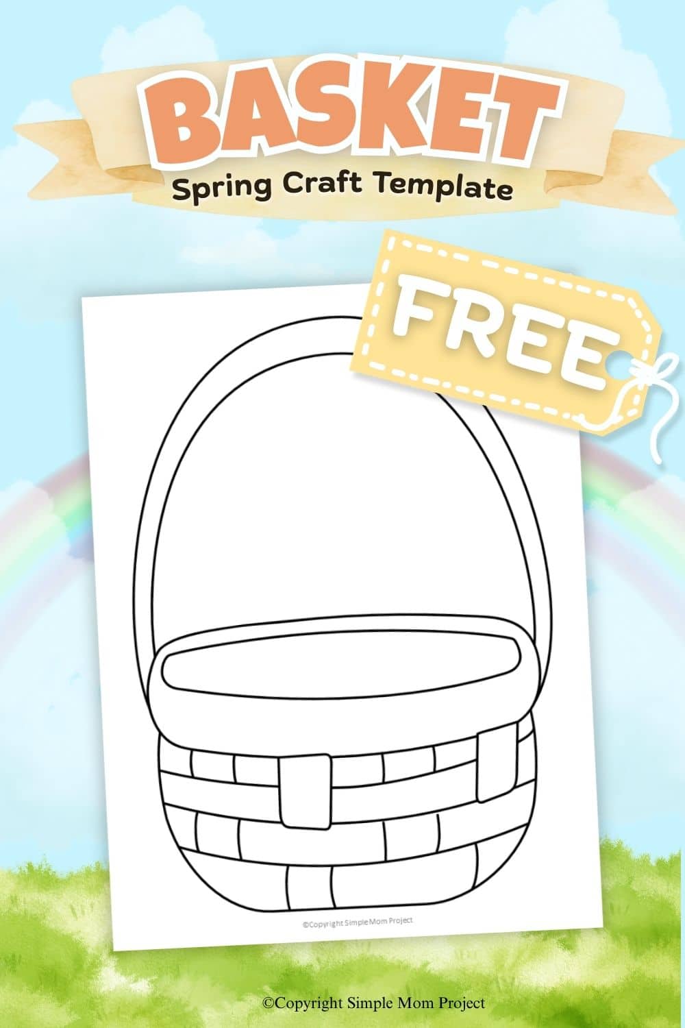 free printable basket template for kids easy spring activity preschool
