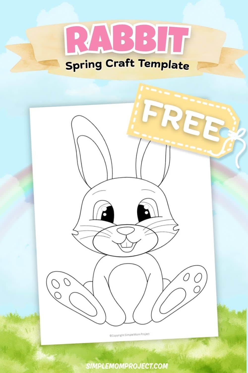 free printable bunny templates for kids coloring activity
