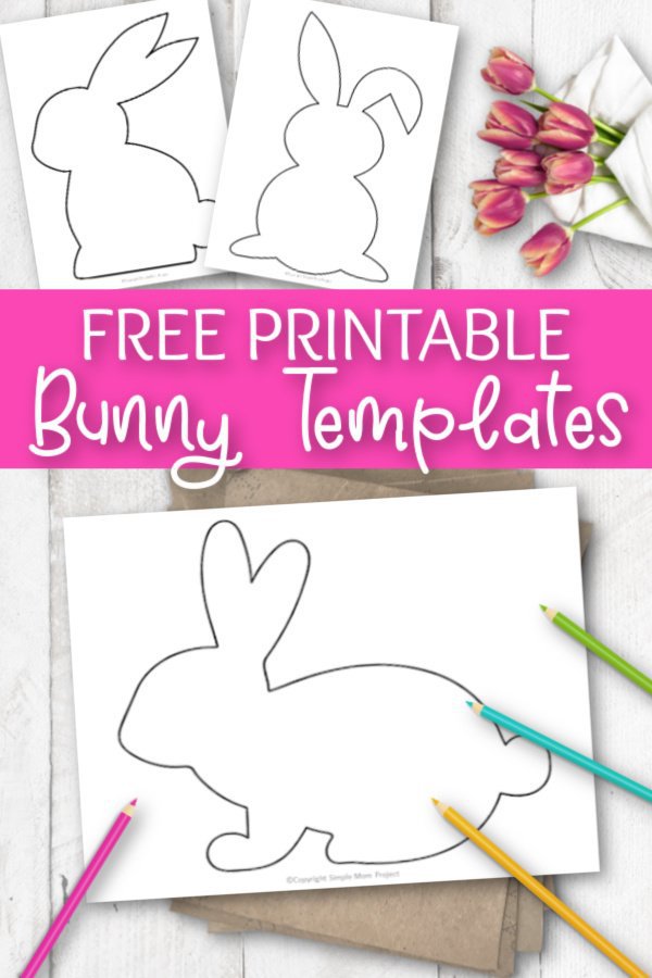 free printable bunny rabbit templates  simple mom project