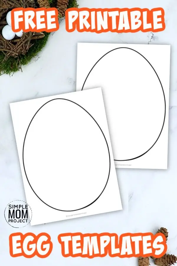 Use this fun printable Egg template in any of your reptile projects or bird crafts! From egg coloring sheets to decorating your own bird egg, this egg template is perfect for your kids, toddlers, kindergartners and preschoolers! #eggtemplates #SimpleMomProject