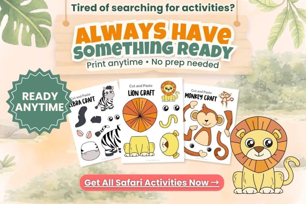Free Printable Lion Craft Template | Easy Cut and Paste Activity for ...