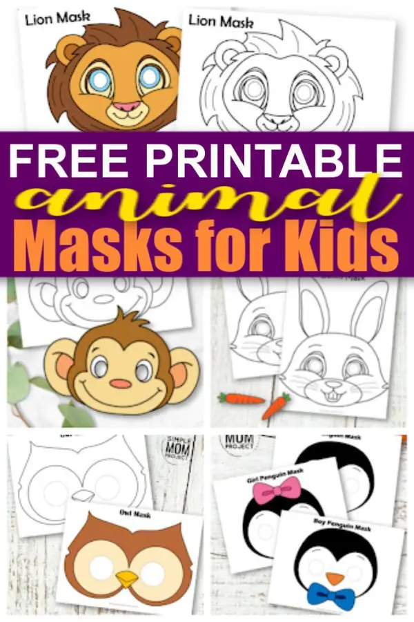 Looking for a boredom busting activity to do with your kids? Click to find easy DIY animal face mask craft templates. From Lions to bunny masks, there's an animal ready to come to life! Perfect for kids of all ages including preschoolers, toddlers and kindergartners! #animalmasks #animalmaskcraft #animalmasktemplates