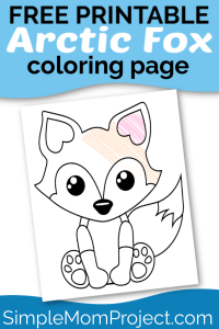 free printable baby fox coloring page  simple mom project