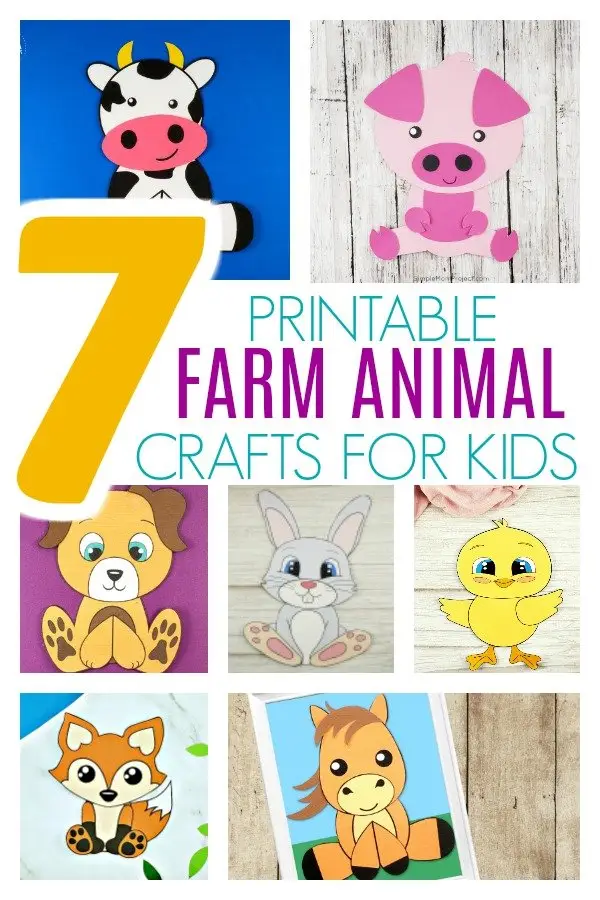 Click now to find and print your favorite farm friend to make any of these adorable farm animal crafts. With free printable templates, you and your preschooler, toddler or kindergartner can construct a whole farm! Use them at home, in your elementary school or in a daycare class! #FarmAnimalCrafts #FarmCrafts #FarmAnimalCraftsforKids