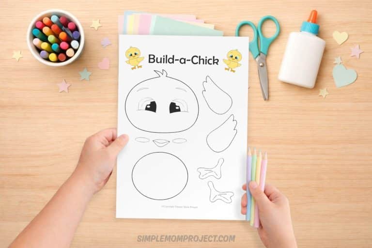 Free Printable Baby Chick Craft | Easy Cut and Paste Activity for Kids