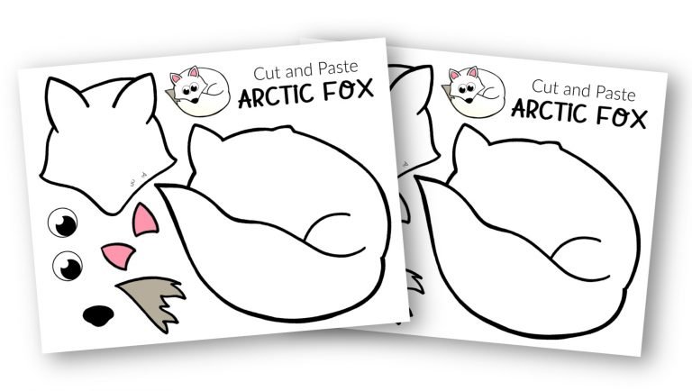 Easy Cut and Paste Arctic Fox Craft for Kids Simple Mom Project Easy Cut and Paste Arctic Fox Craft for Kids Simple Mom Project