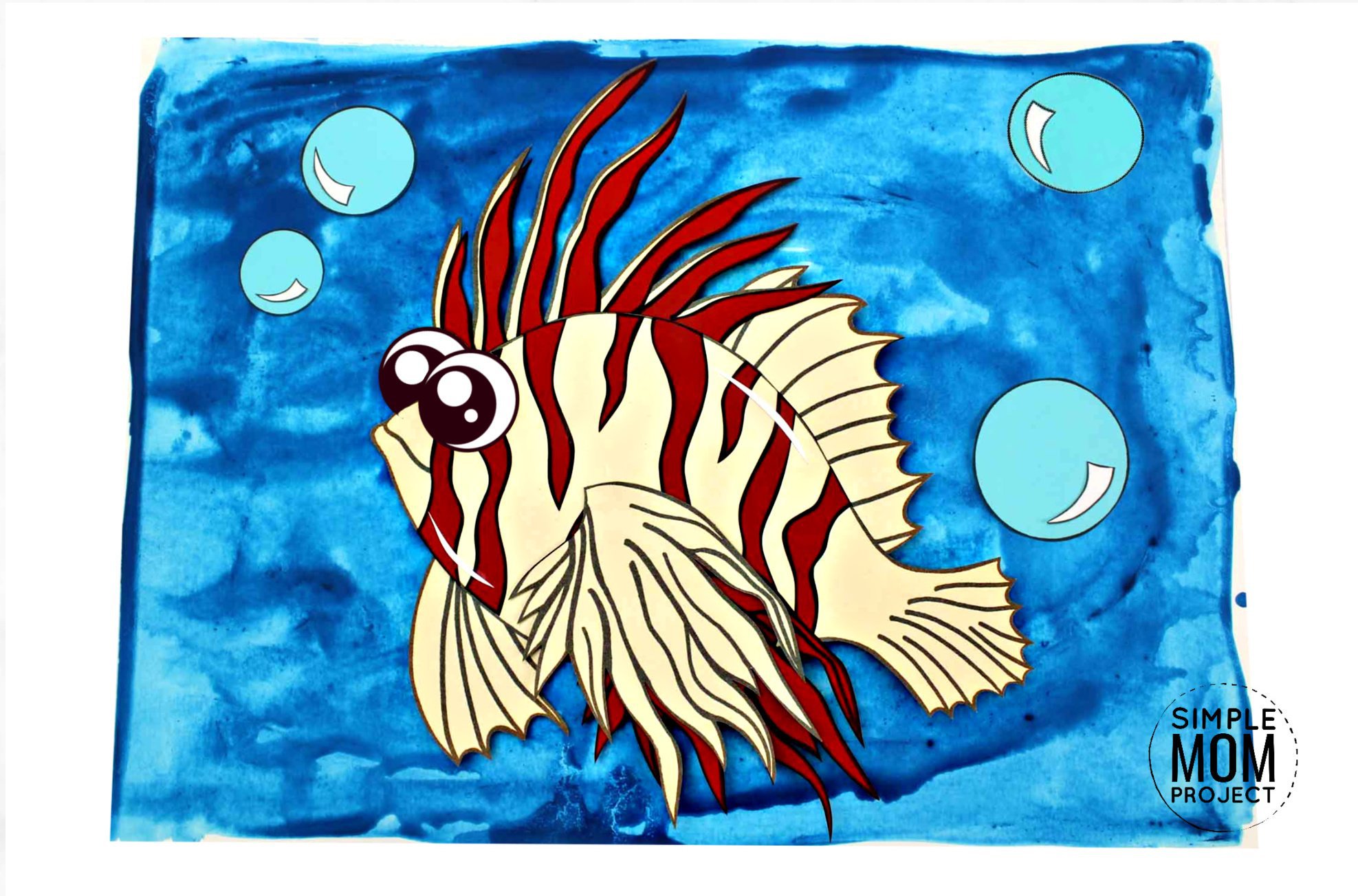 Free Printable Lionfish Ocean Animal Craft for Kids, preschoolers and toddlers
