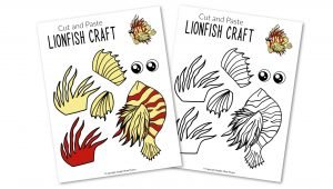Free Printable Lionfish Ocean Animal Craft for Kids, preschoolers and toddlers