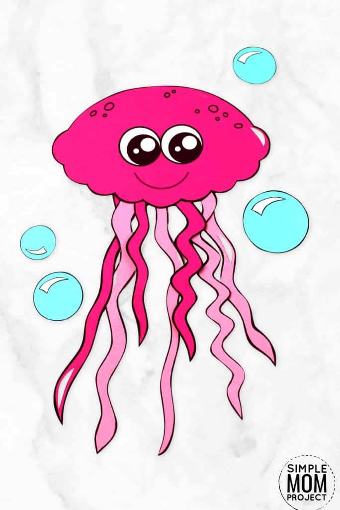Easy DiY Jellyfish Craft With Free Jellyfish Template