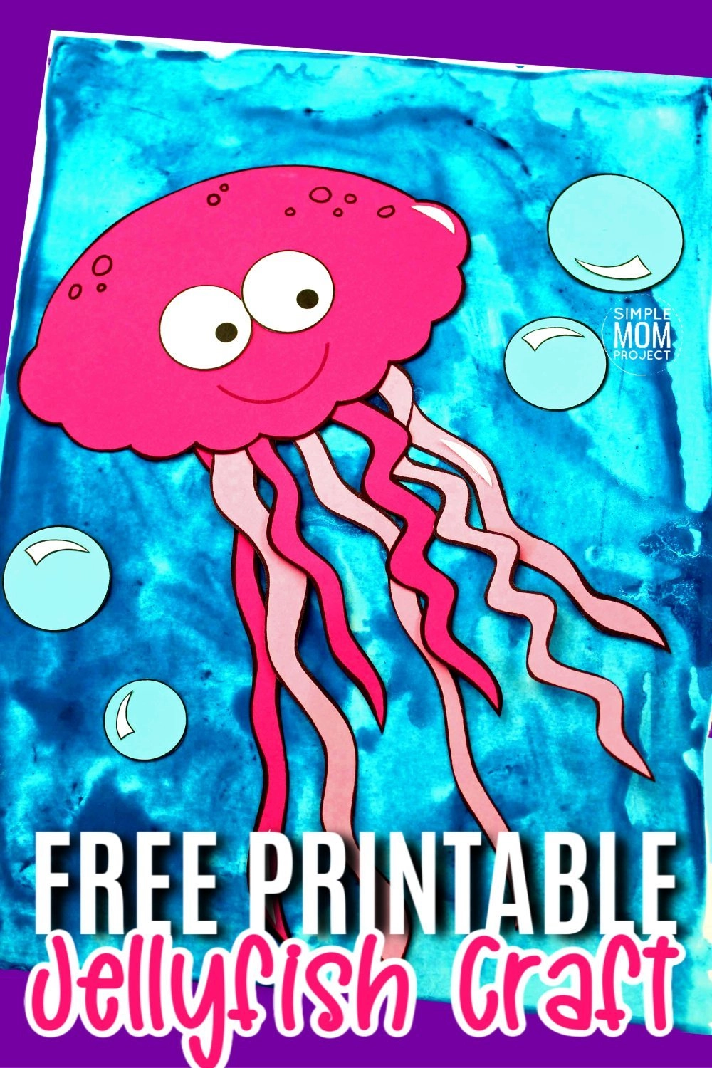 Free Printable Ocean Animal Jellyfish Crafts for kids of all ages, including preschoolers and toddlers