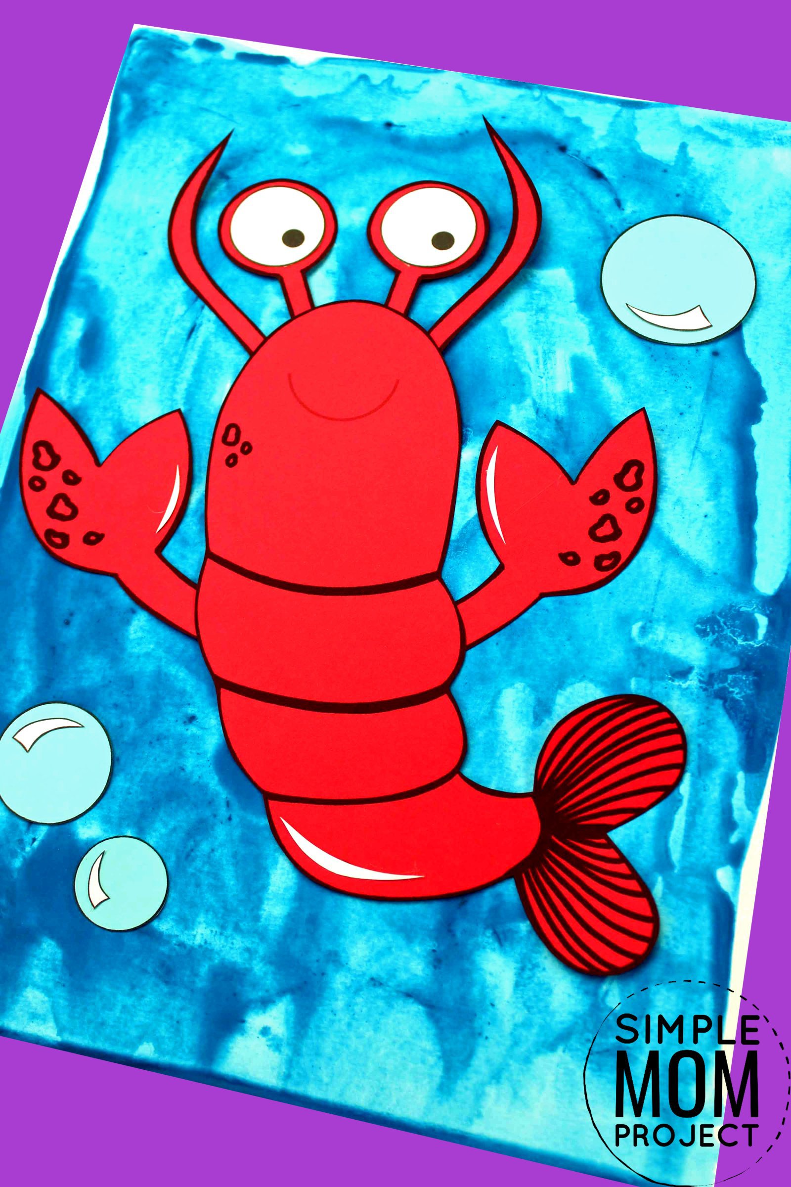 Download Easy Lobster Craft for Kids with Free Lobster Template - Simple Mom Project