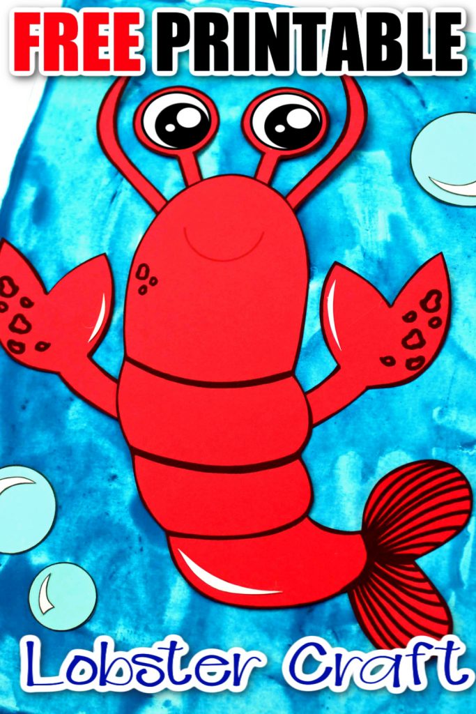 Teaching the letter L or exploring the ocean with your toddler or preschooler? Use this free printable lobster template and build your own cut and paste lobster friend! He is the perfect, easy, under the sea art project to do this summer with your kids. #lobster #lobstercrafts #oceananimals #oceananimalcrafts #SimpleMomProject