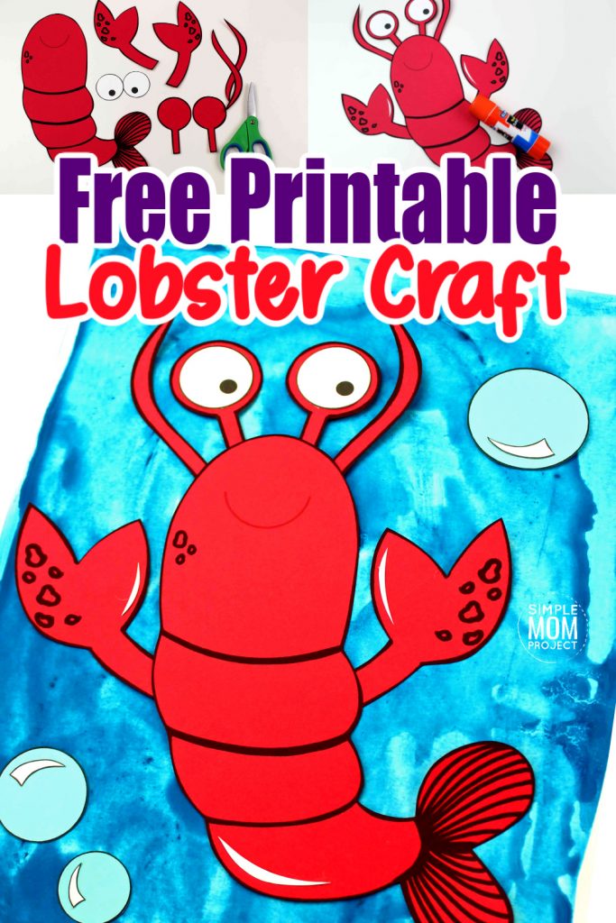Easy Lobster Craft for Kids with Free Lobster Template Simple Mom Project