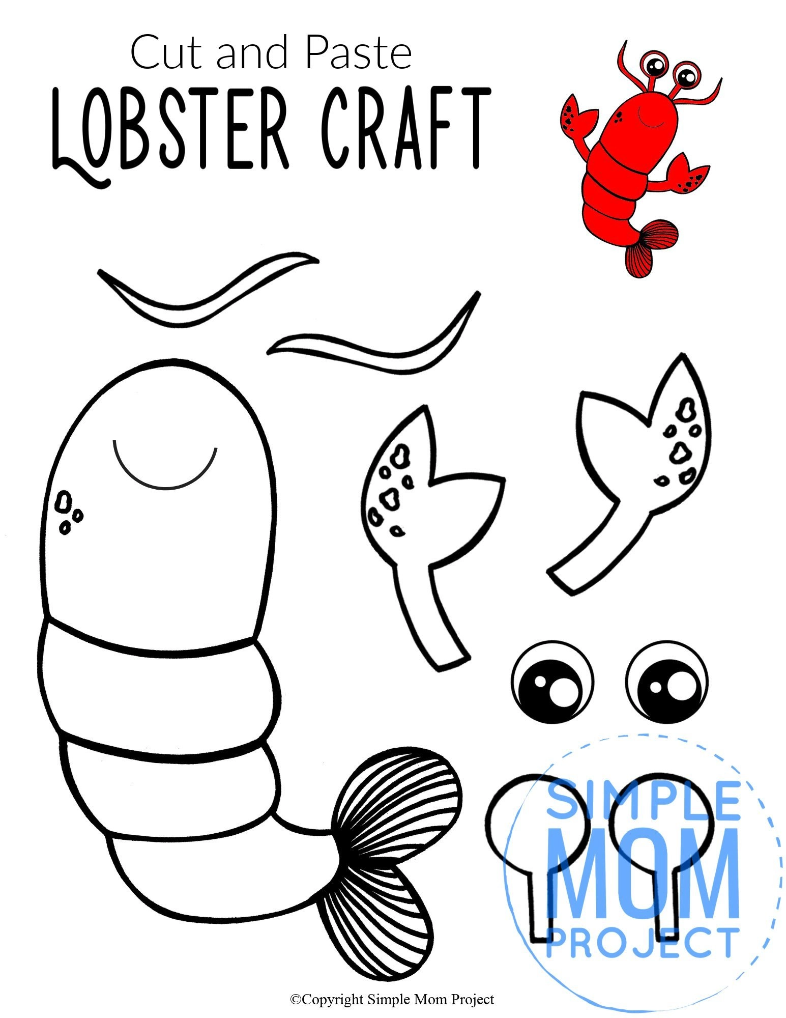 printable lobster stencil