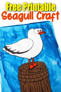 Easy DiY Seagull Craft for Kids with Free Template