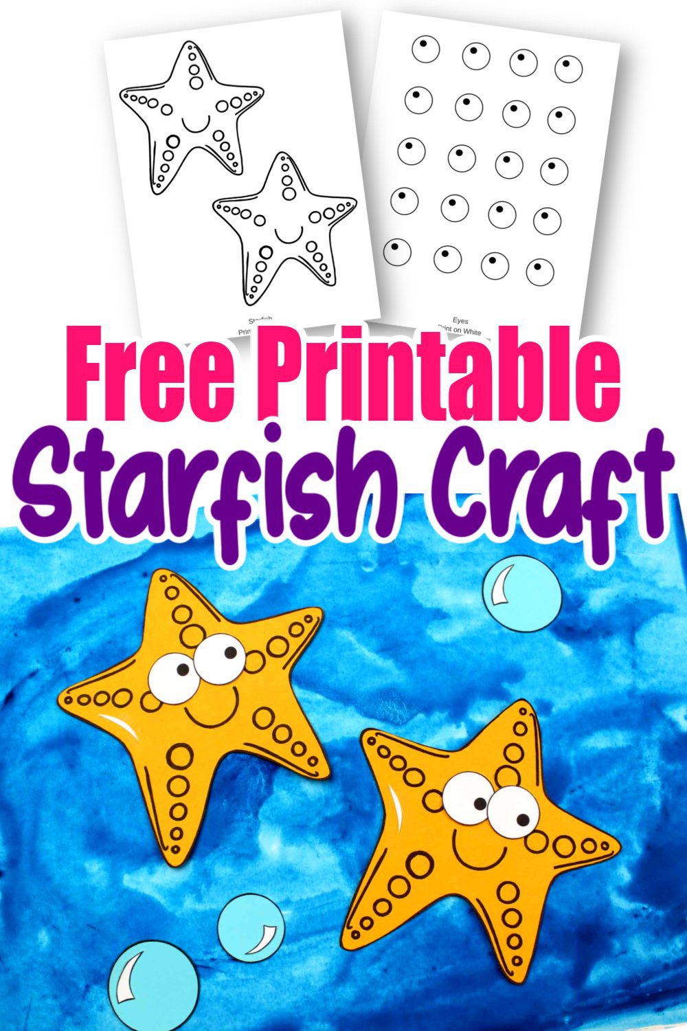 Easy DiY Starfish Craft For Kids With Free Template Simple Mom Project
