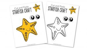 Free Printable Ocean Animal Starfish Crafts for kids of all ages, including preschoolers and toddlers