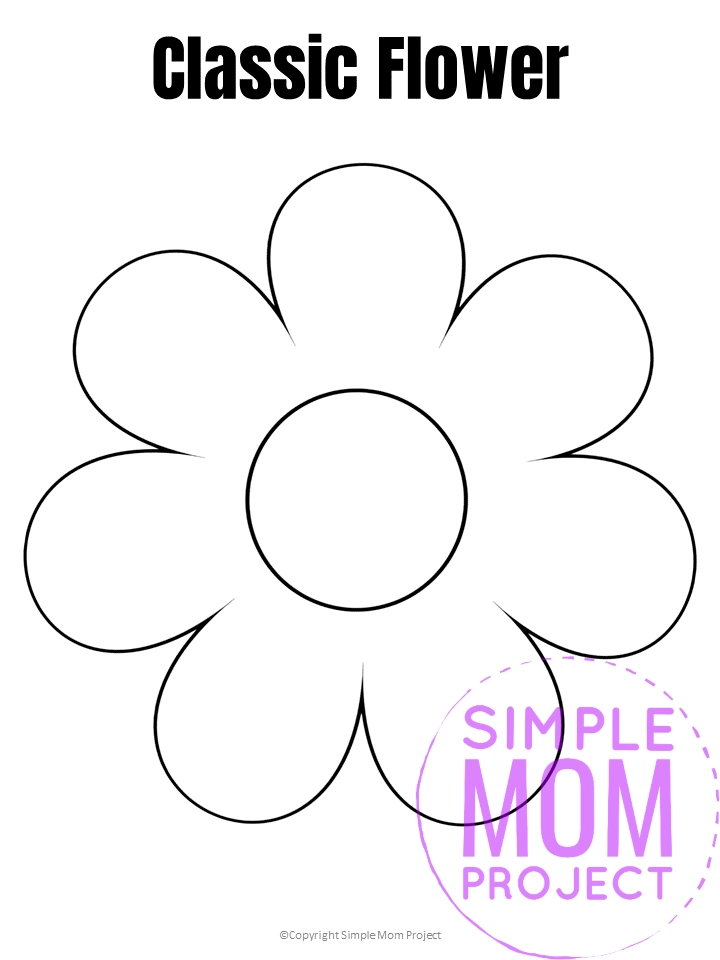 DIY Felt Flowers - Free Printable Template * Moms and Crafters