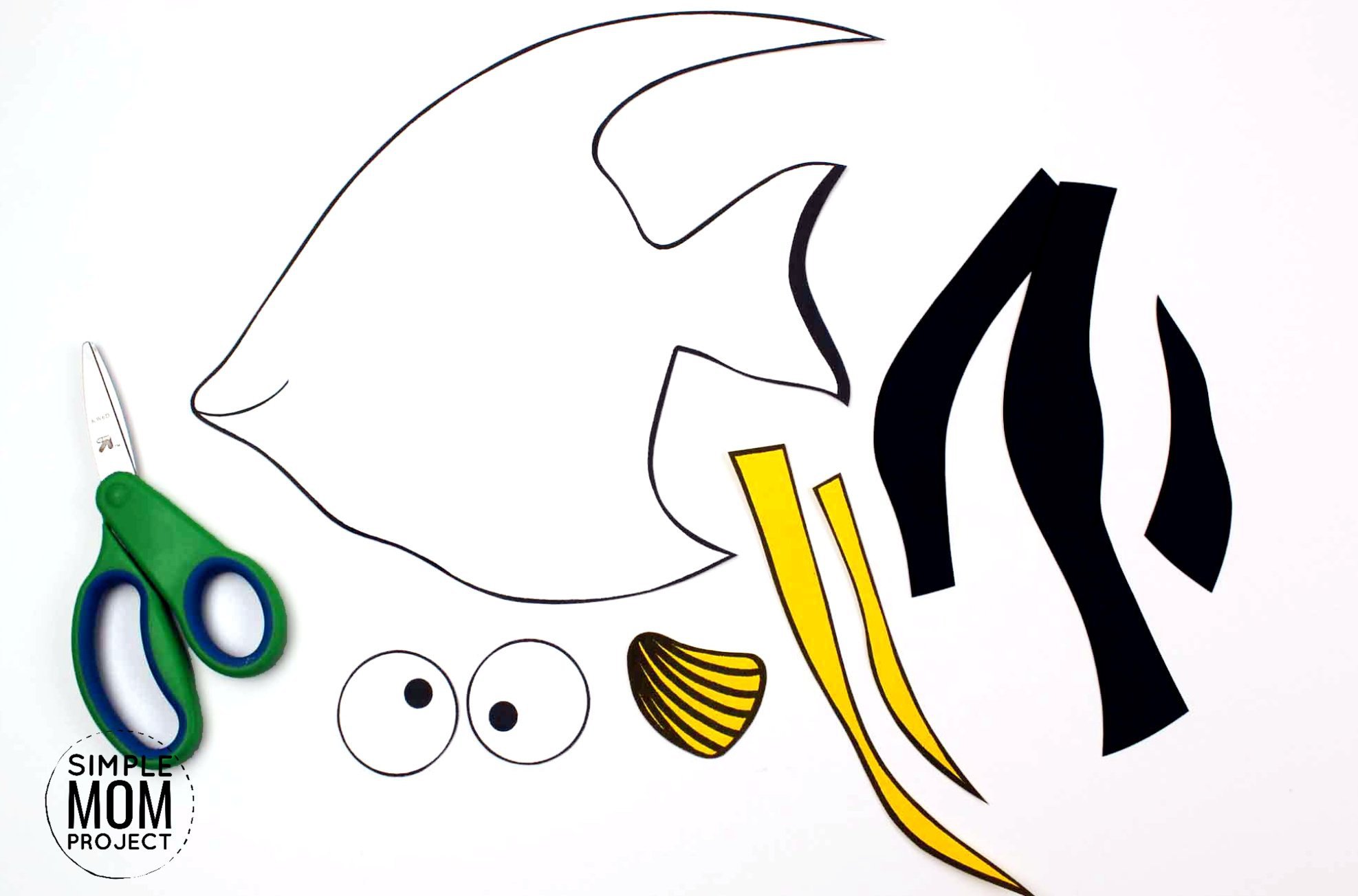 Easy DiY Angelfish Craft Printable with Free Template