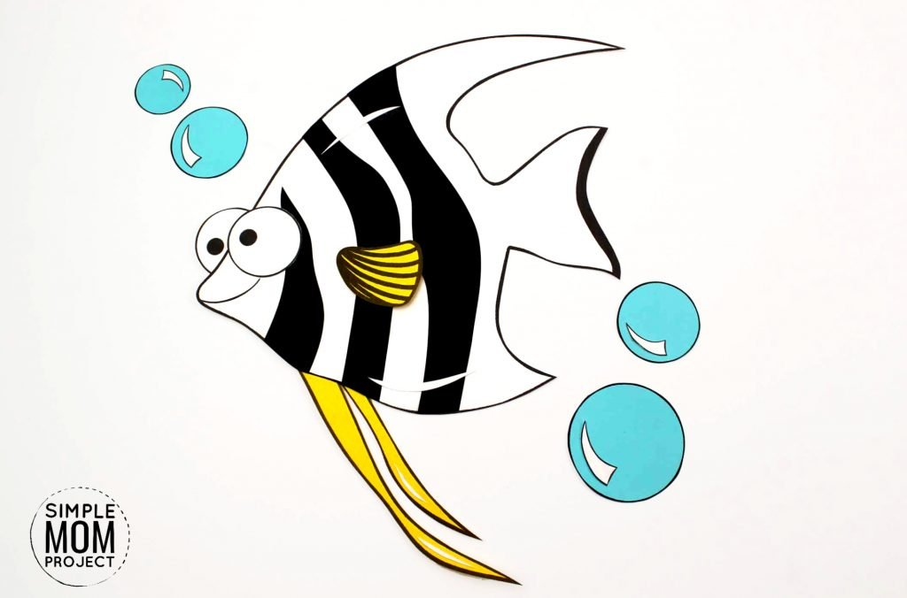 Easy DiY Angelfish Craft Printable with Free Template