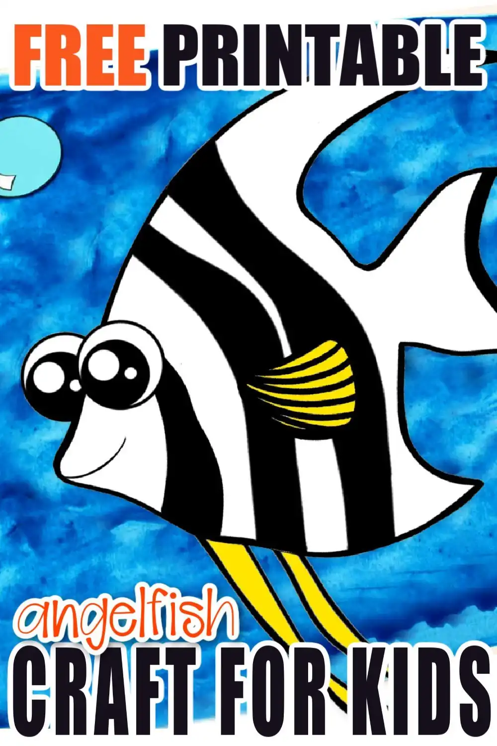 Free Printable Angel Fish Ocean Animal Craft for Kids, preschoolers and toddlers 1
