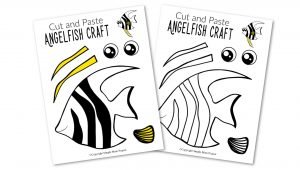 Free Printable Angel Fish Ocean Animal Craft for Kids, preschoolers and toddlers 1