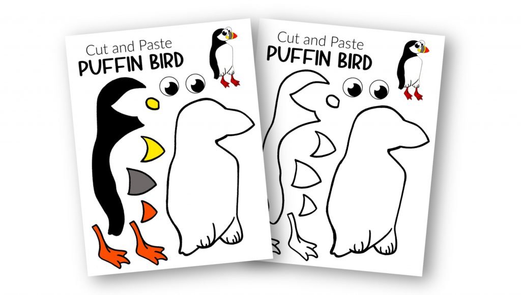 Cut and Paste Puffin Craft for Kids with Free Template