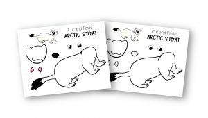 Free Printable Arctic Animal Stoat Craft for Kids Preschoolers and Toddlers