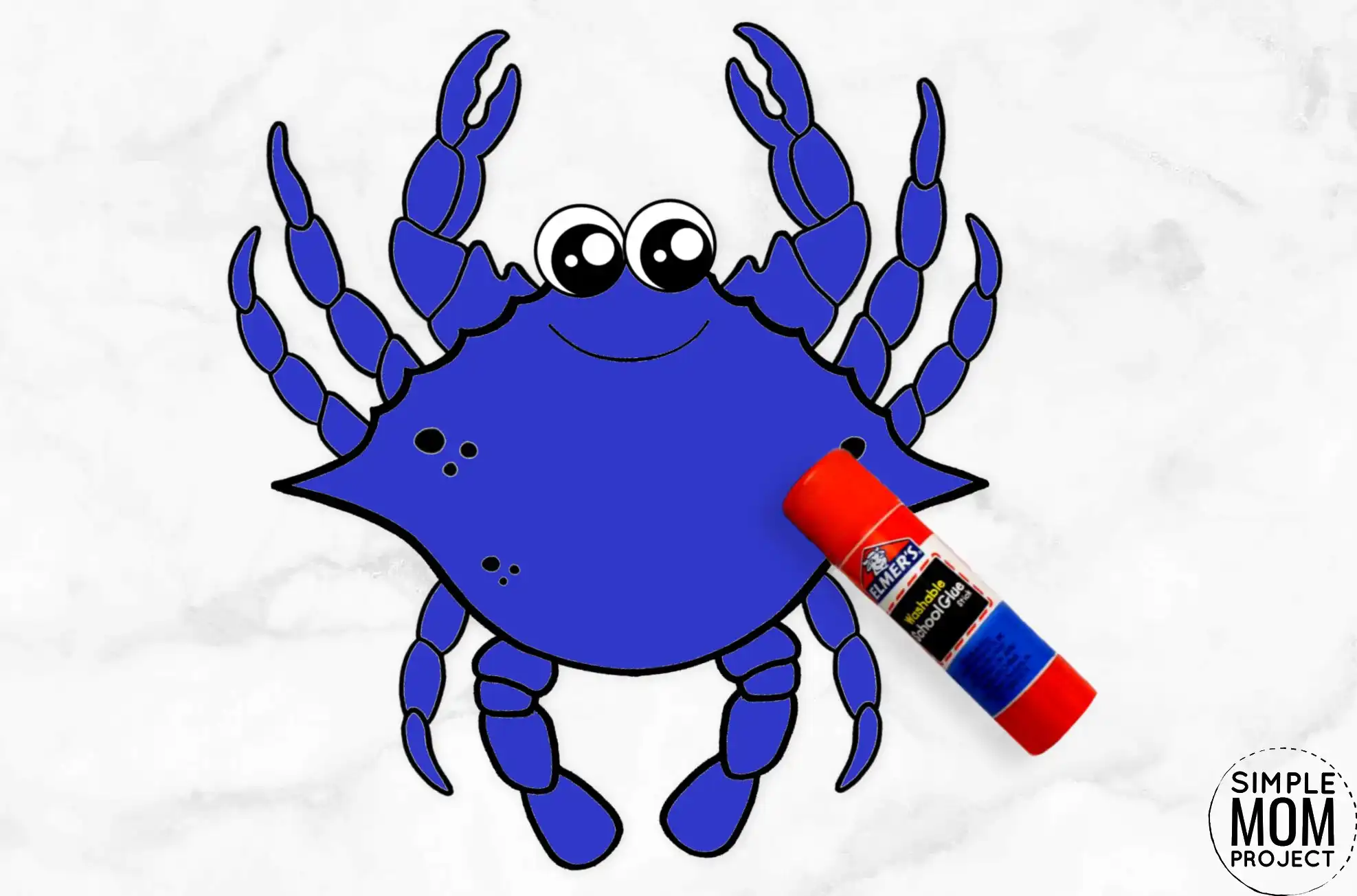 Crab | Coloring books for children: 6 coloring pages