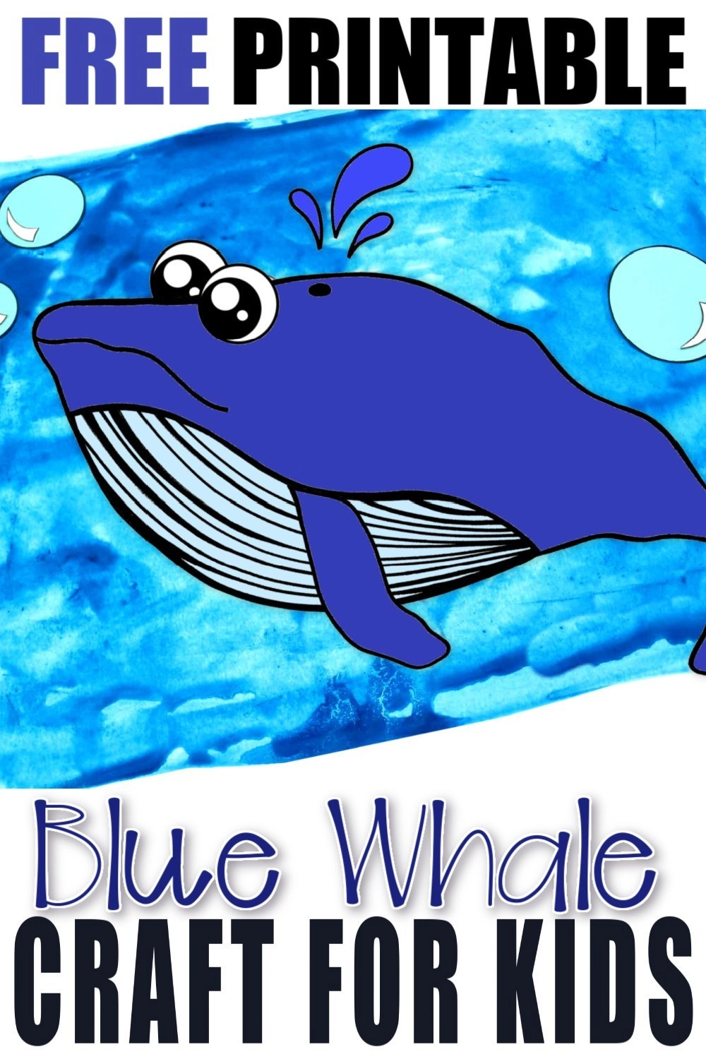 Free Printable Blue Whale Craft Ocean Animal Craft for Kids, preschoolers and toddlers