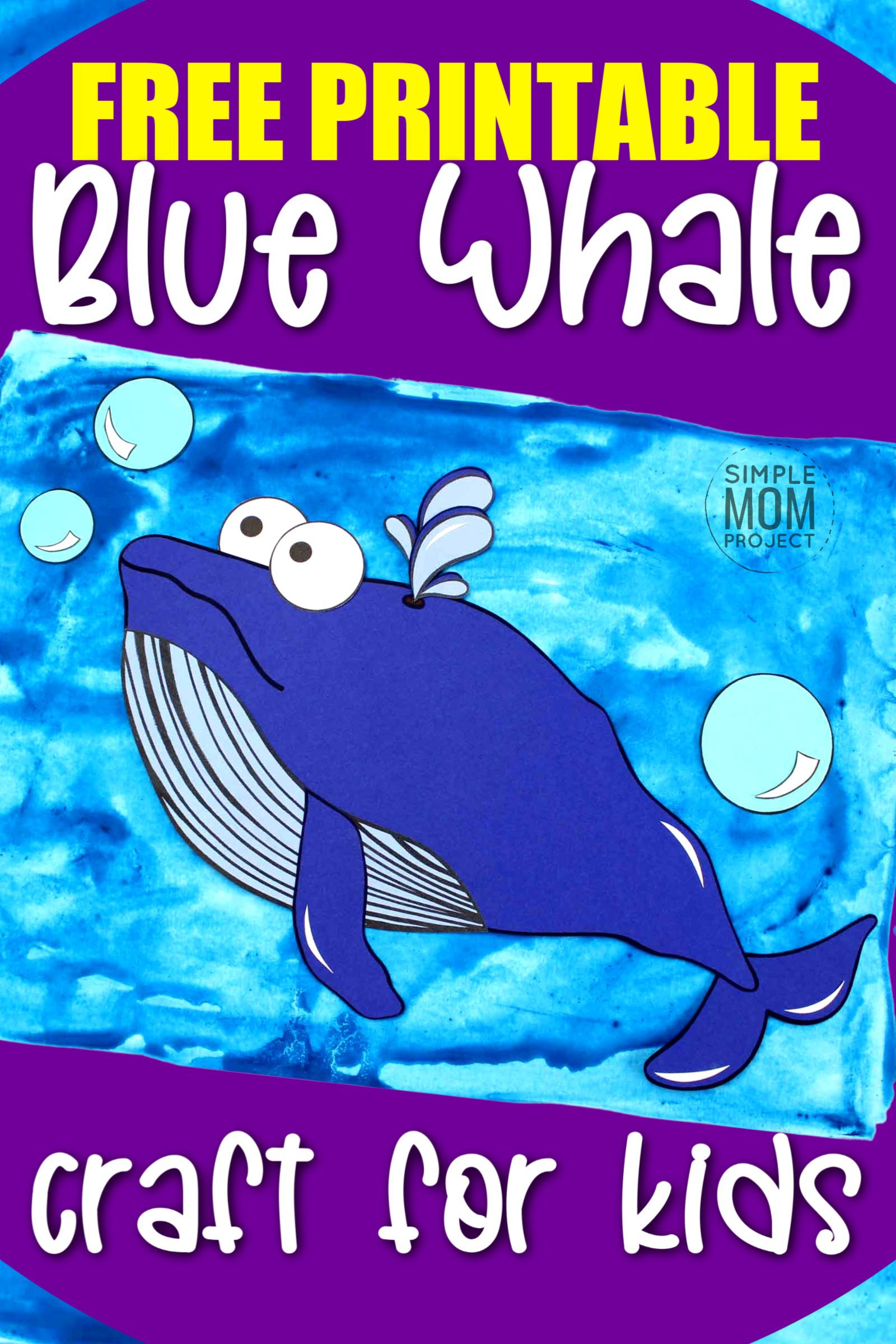 Easy DiY Blue Whale Craft for Kids with Free Whale Template - Simple ...