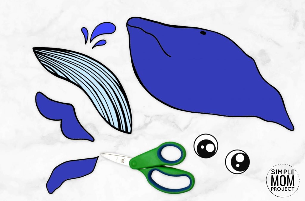 Easy DiY Blue Whale Craft for Kids with Free Whale Template