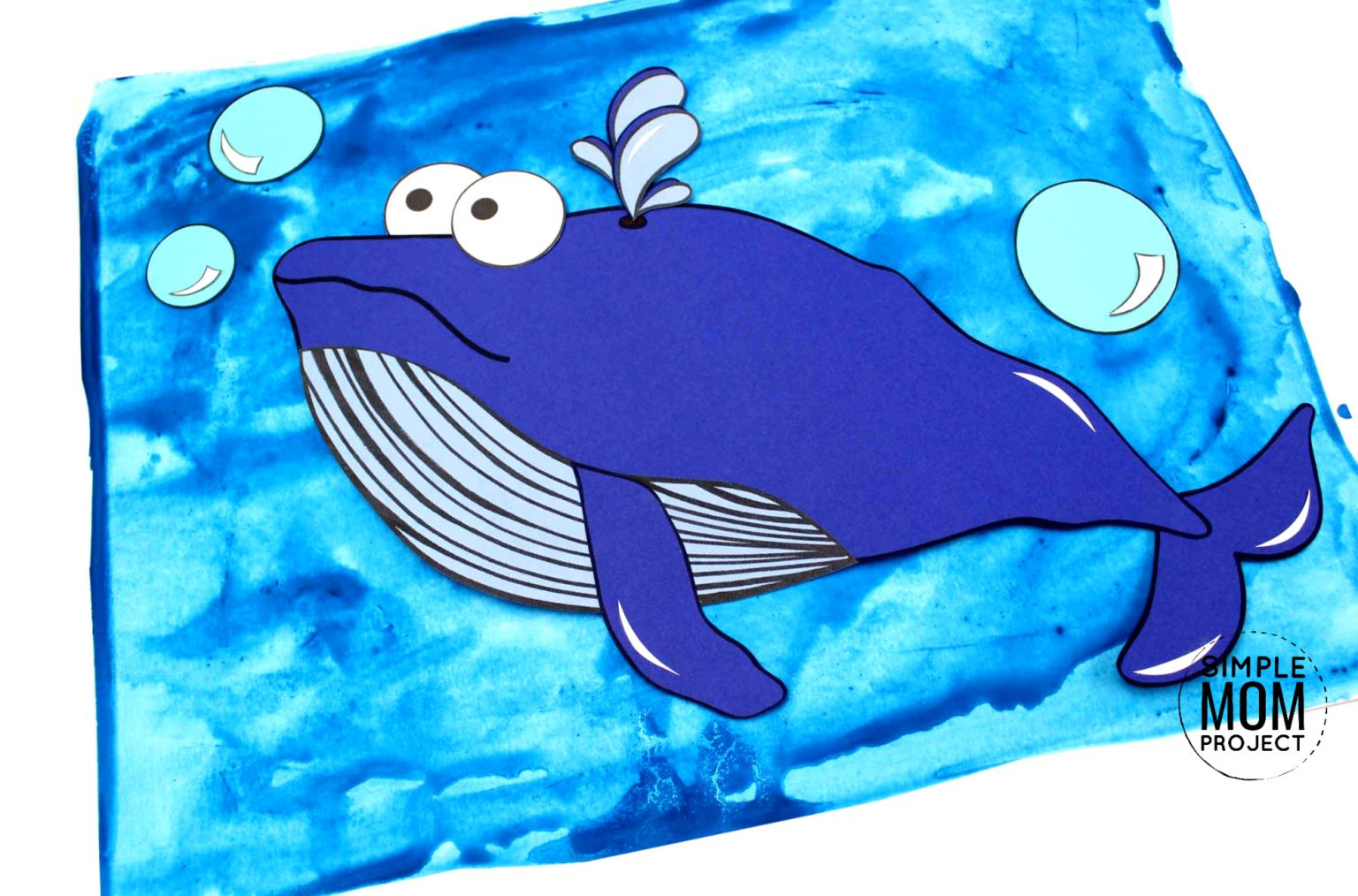 Easy DiY Blue Whale Craft for Kids with Free Whale Template Simple Mom Project