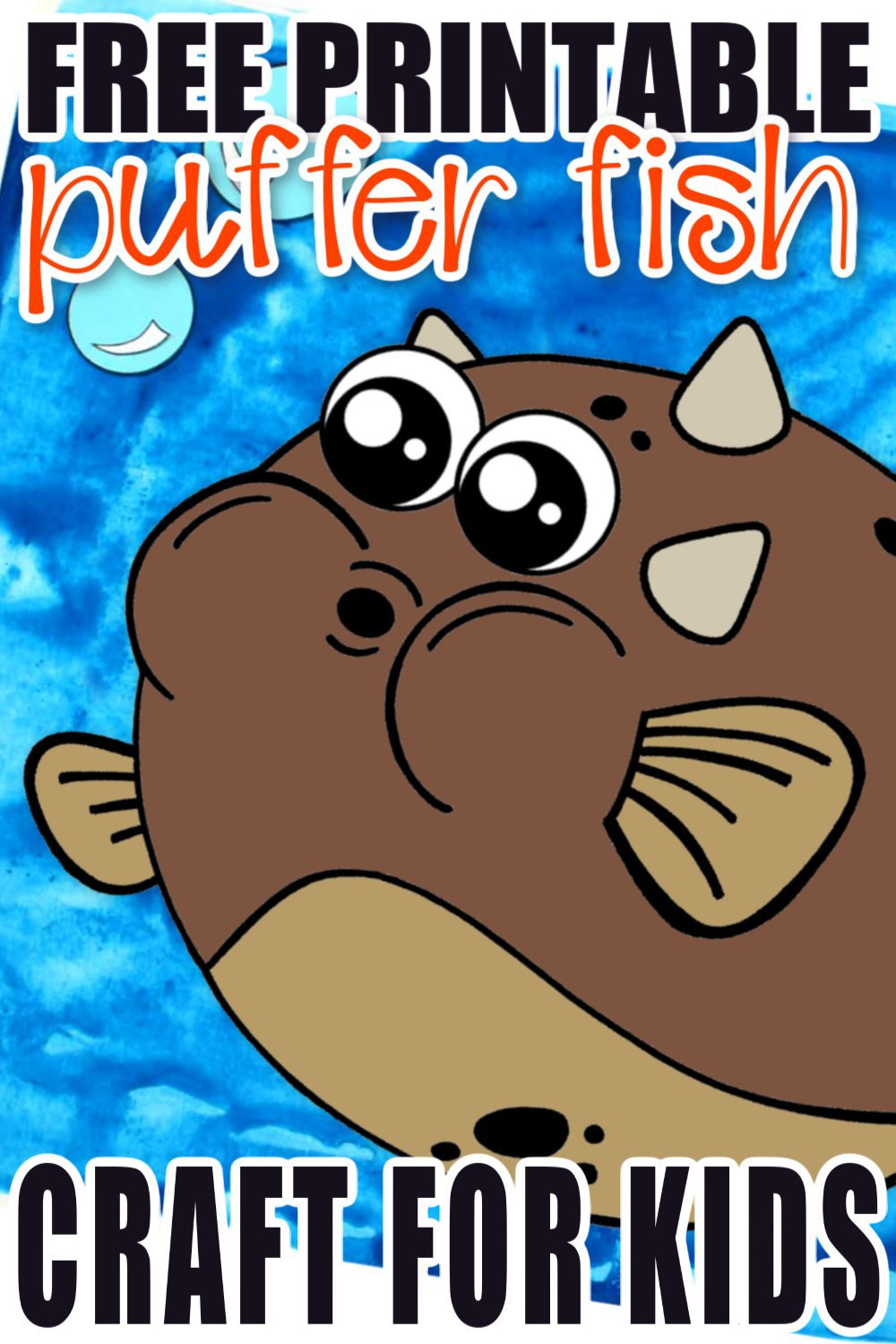 Free Printable Puffer Fish Ocean Animal Craft for Kids, preschoolers and toddlers