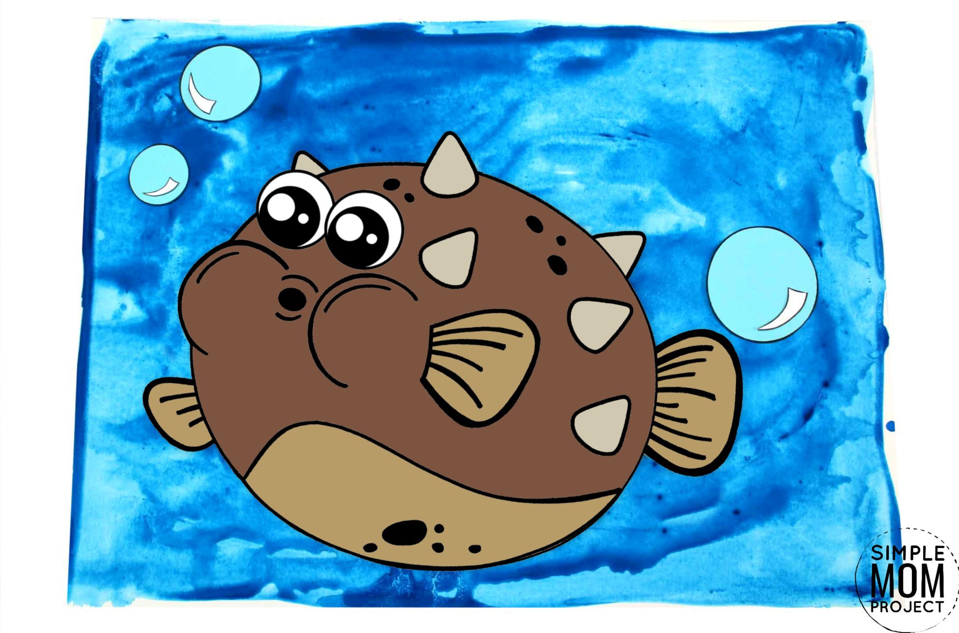 Free Printable Puffer Fish Ocean Animal Craft for Kids, preschoolers and toddlers